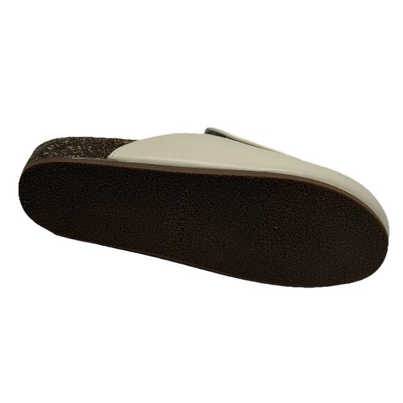 Tory Burch shoes Tory Charm Mules Flat Slip-on Brie Genuine Leather Natural 9 - Picture 7 of 8